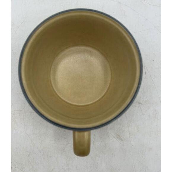 VTG Pfaltzgraff Folk Art 5‑Pc Place Setting Blue Floral (1977)Tan USA Stoneware - Picture 13 of 16